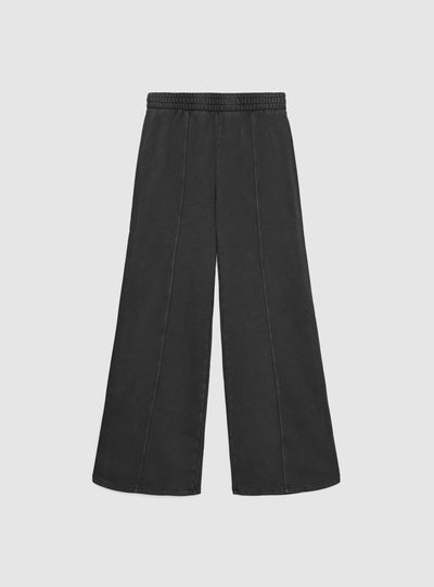 Pantaloni tuta wide leg a tinta unita