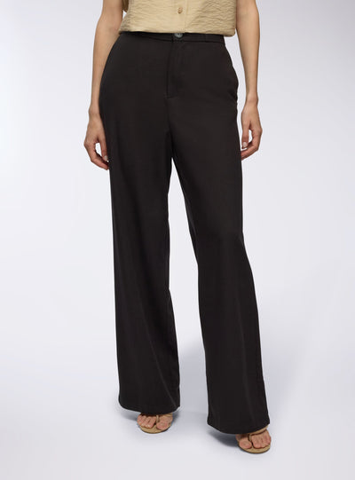 Pantaloni dad fits misto lino