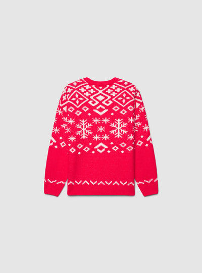 Maglia girocollo natalizia con scritta