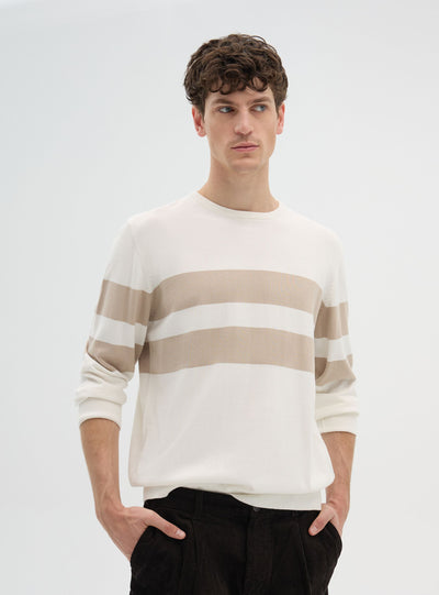 Maglia girocollo a righe