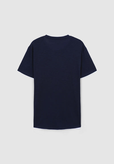 T-shirt doppiata tinta unita
