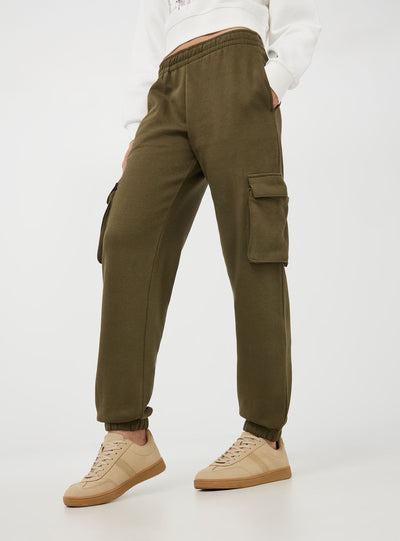 High-waisted cargo trousers