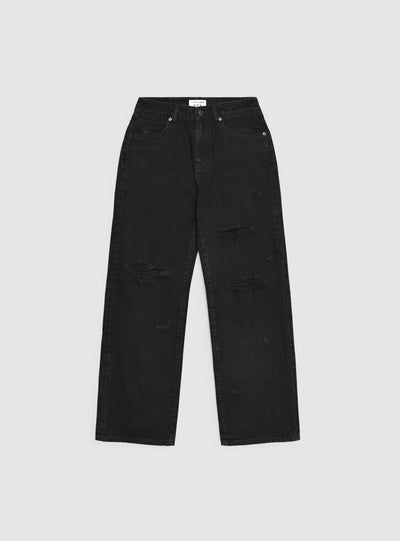 Jeans wide leg con strappi