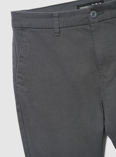 Pantaloni chino skinny a tinta unita