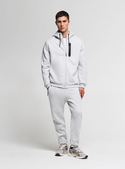 Felpa tecnica con zip e cappuccio