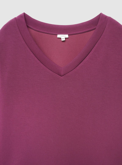 Felpa oversize con scollo a v