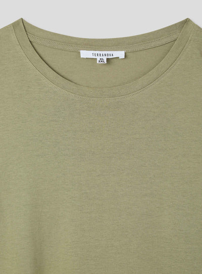 Loose plain-coloured T-shirt
