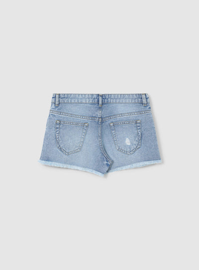 Shorts di jeans sfrangiati con strappi