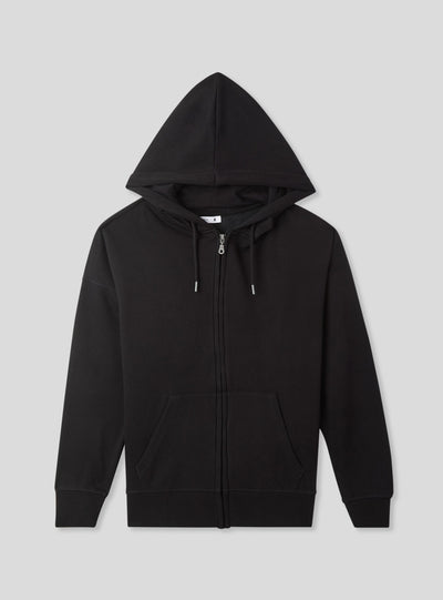 Felpa maxi con cappuccio e zip