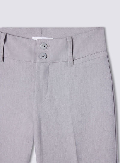 Pantaloni a zampa a vita alta mélange