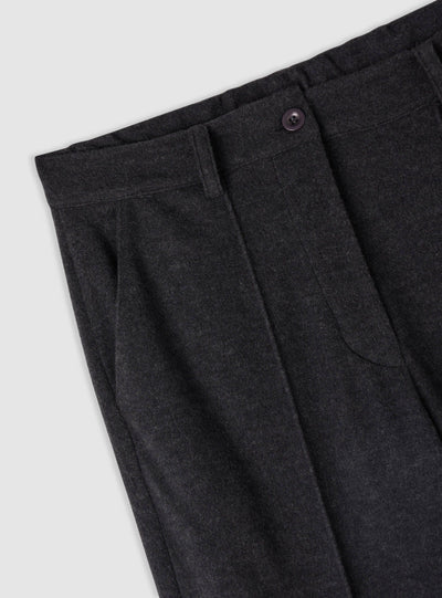Pantaloni wide leg con nervatura