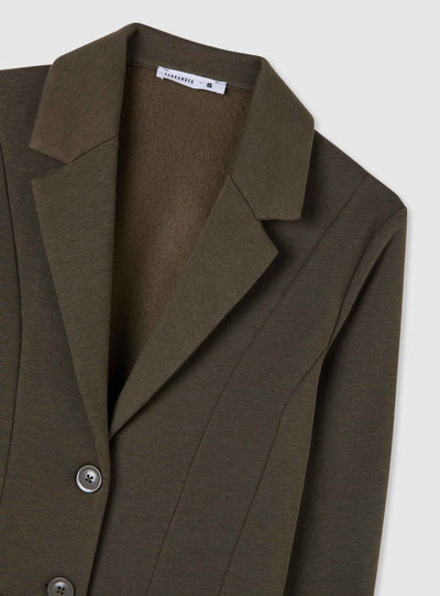 Blazer monopetto in tessuto felpa
