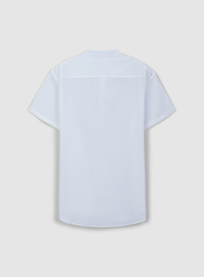 Camicia coreana in misto lino