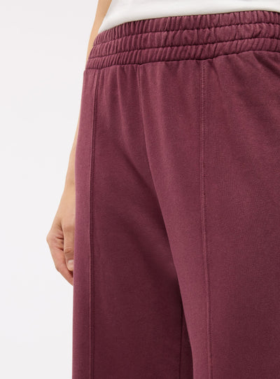 Pantaloni tuta wide leg a tinta unita