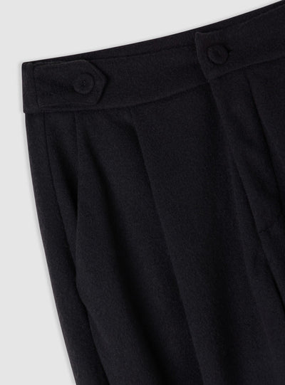 Pantaloni barrel a tinta unita