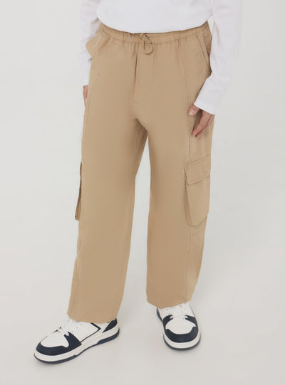 Pantaloni cargo popeline di cotone