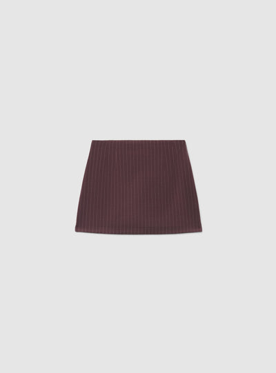 Skort mini gessato con spacco