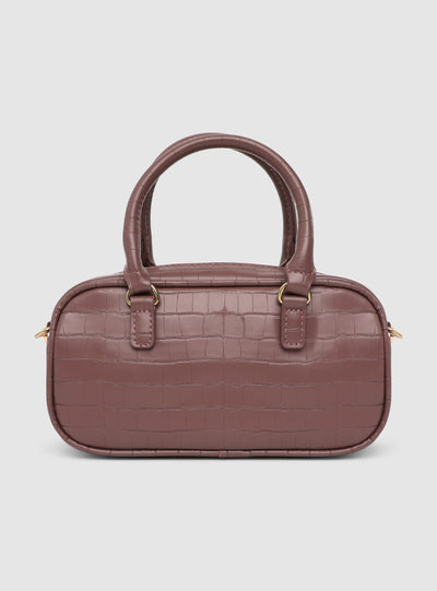 Borsa piccola effetto coccodrillo