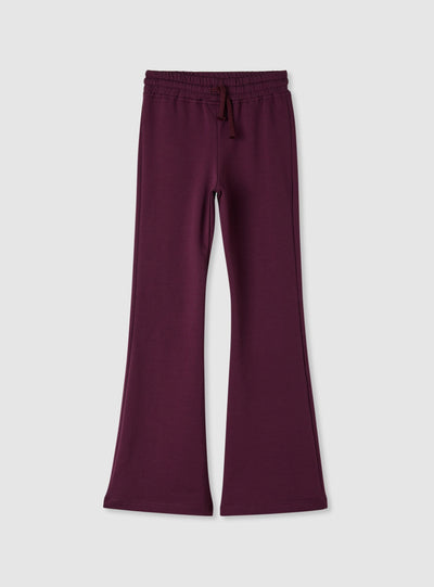 Flared jogger trousers with drawstring waistband