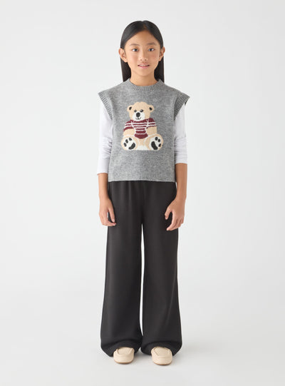 Gilet en maille avec petit ours