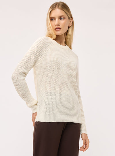 Maglia girocollo a costa inglese