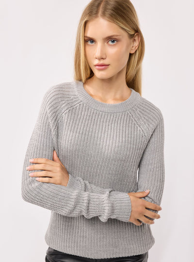 Maglia girocollo a costa inglese