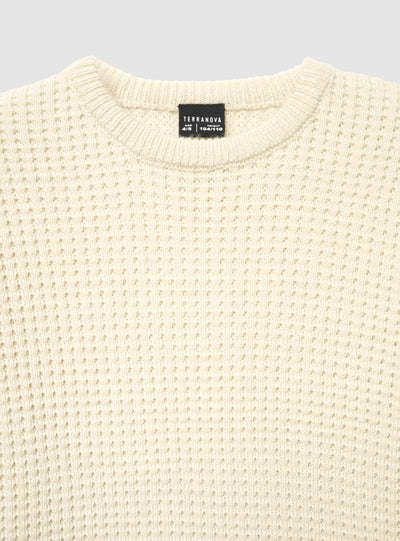 Maglia girocollo a punto riso