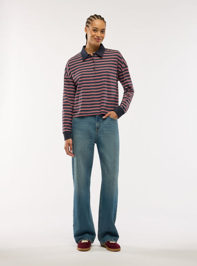 T-shirt polo a righe