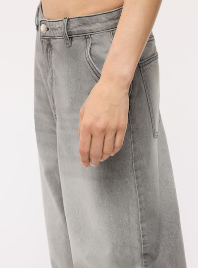 Jeans baggy a tinta unita