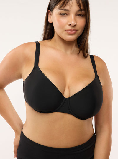 Reggiseno balconcino semi strutturato a tinta unita
