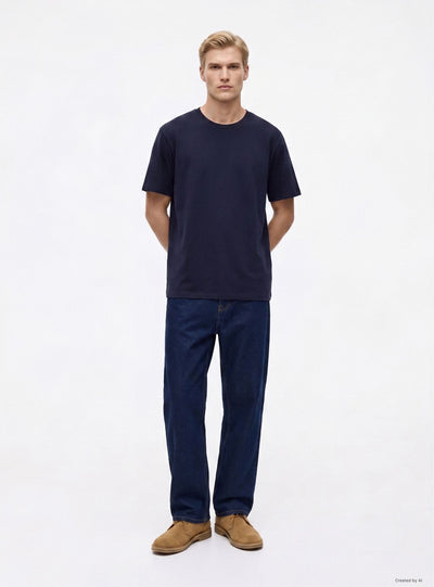 T-shirt comfort fit a tinta unita