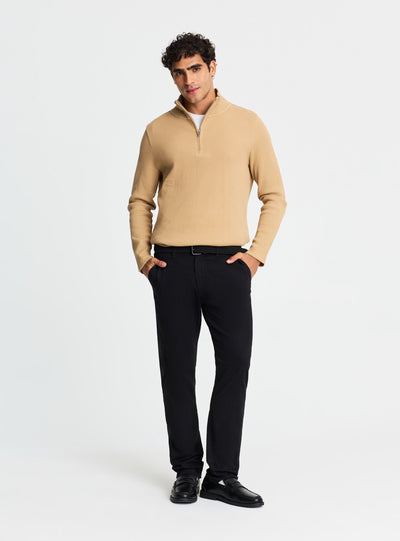 T-shirt con collo a zip