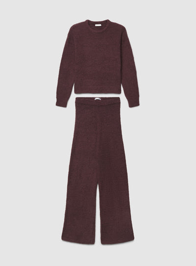 Langärmliges Pyjama-Set mit Teddyfell-Effekt