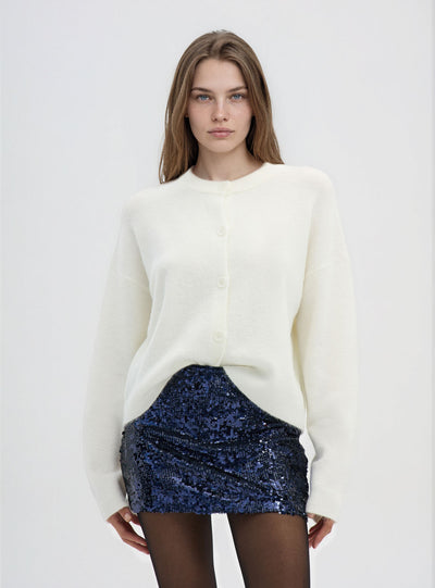 Cardigan ampio con bottoni