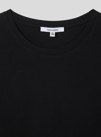 Wide plain-colour T-shirt