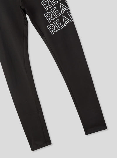 Leggings sportivi lunghi con tasca e scritte