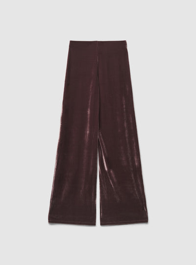 Pantaloni maxi wide leg a tinta unita