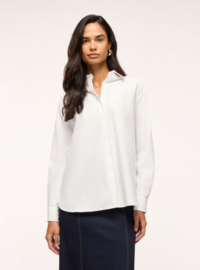 Camicia ampia in popeline