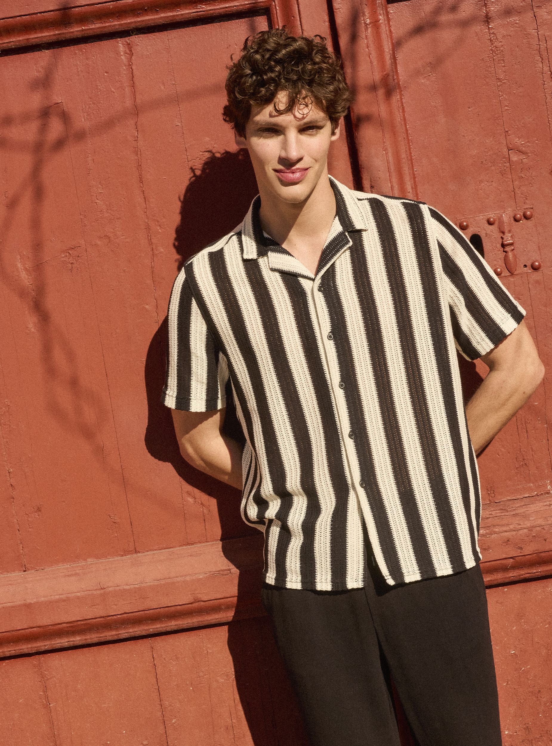 Striped crochet shirt – Terranova