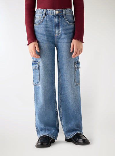 Jeans wide leg cargo