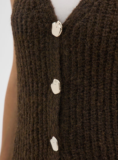 Gilet cardigan con bottoni