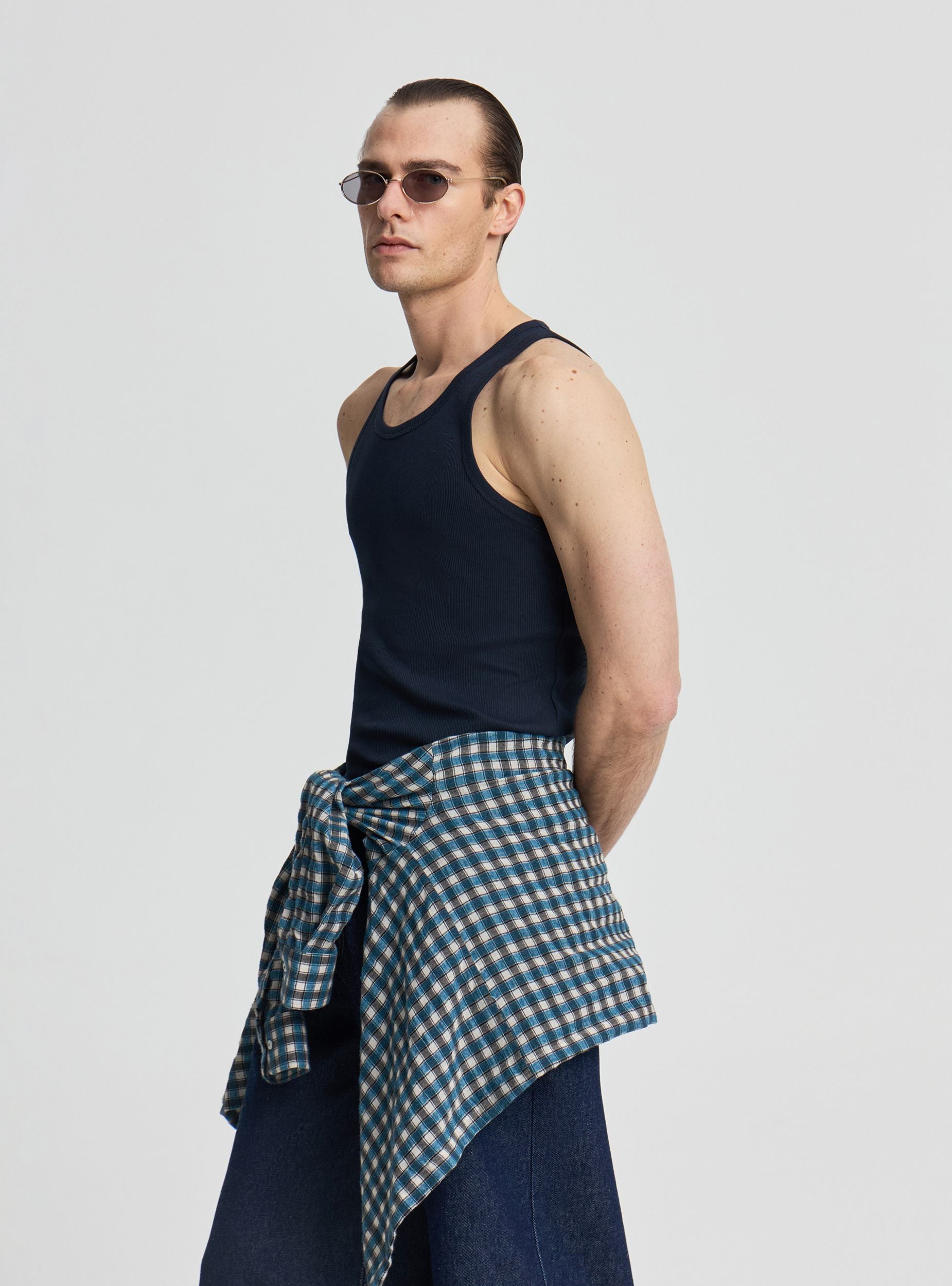 Canotta Style Canotta a tinta unita Blu navy SAB0081618001S036 - Terranova