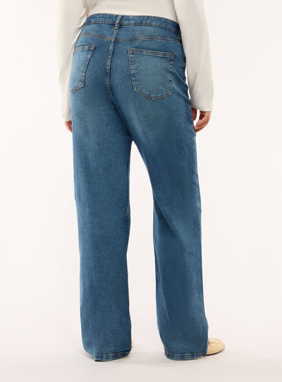 Jeans regular straight con strappi