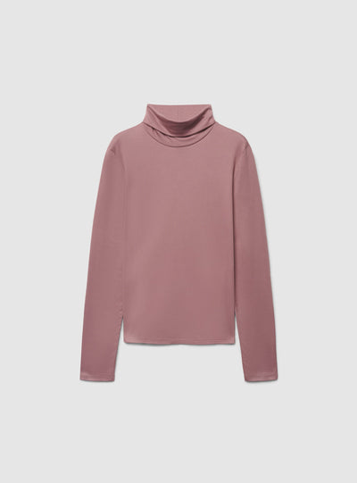 T-shirt a maniche lunghe con collo alto