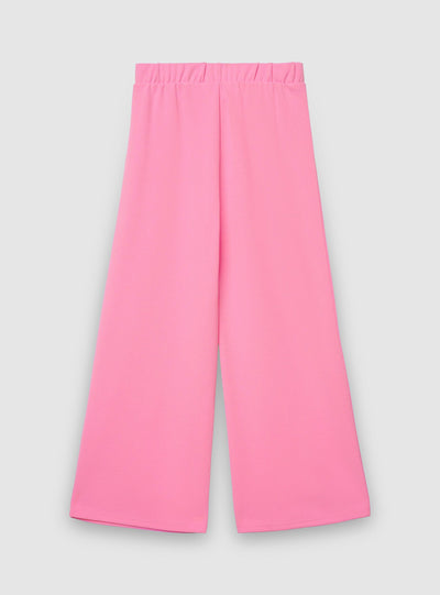 Pantaloni wide leg in scuba
