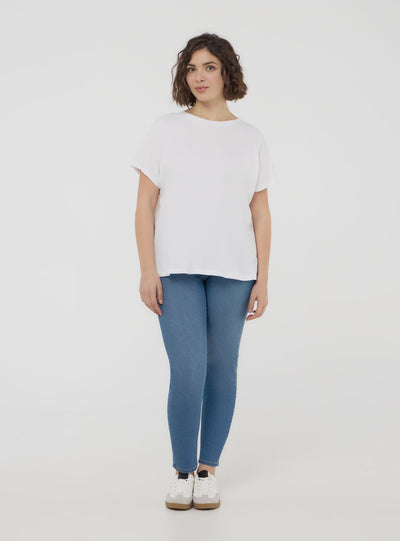Wide plain-colour T-shirt