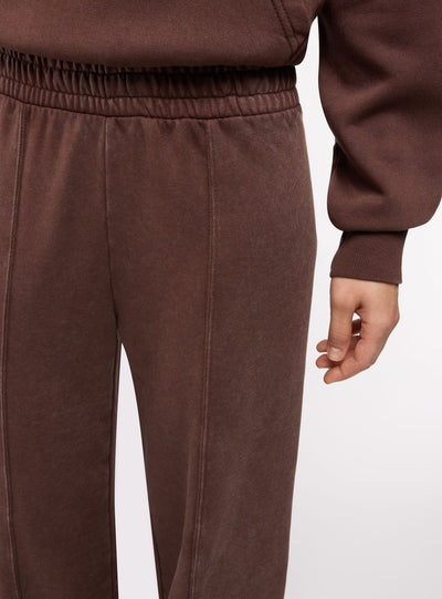 Pantaloni tuta wide leg a tinta unita