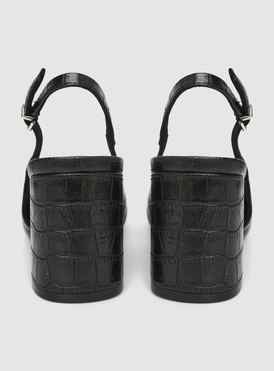 Décolleté slingback effetto cocco