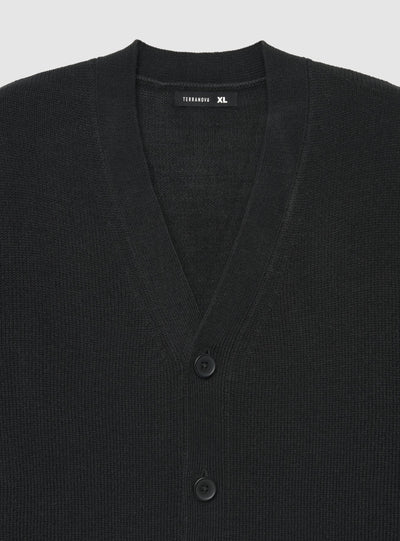 Cardigan con bottoni a tinta unita
