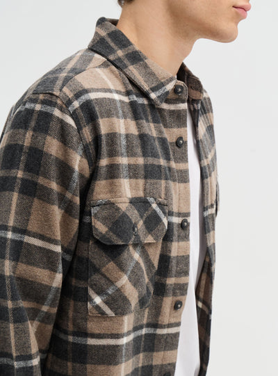 Camicia overshirt a quadri con tasche